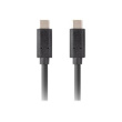 Lanberg USB-C 3.1 Gen 2 Cable, 10GB/s PD100W, 1 m | CA-CMCM-32CU-0010-BK | USB Type-C to USB Type-C