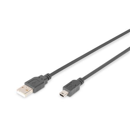 Digitus Connection Cable, 1.8 m | AK-300108-018-S | USB Type A to USB Mini B