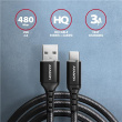 AXAGON Data and charging USB 2.0 cable, 1 m | BUCM-AM10AB | USB-C to USB-A