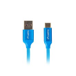 Lanberg USB Type-C to USB Type-A 2.0 Cable Blue Premium QC 3.0, 1 m | CA-USBO-22CU-0010-BL | USB Type-C to USB Type-A