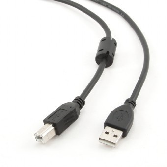 Gembird USB 2.0 Cable AM-BM 4,5m Ferrite Черный