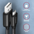AXAGON AXAGON BUMM-AM15AB cabl e MicroUSB USB-A 1.