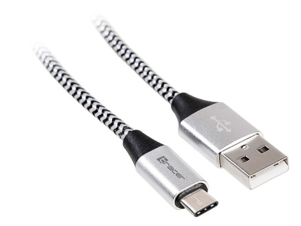Tracer Cable USB 2.0 Type-C male - C male 1,0m Черный-silver