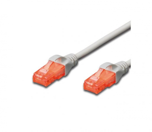 DIGITUS Professional - Patch cable - RJ-45 (M) to RJ-45 (M) - 3 m - UTP - CAT 6e - halogen-free, molded, snagless - grey 