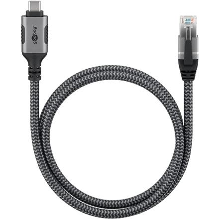 Goobay USB-A 3.1 to RJ45 Ethernet Cable, 1 m | 70696 | Black 70696