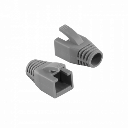 LogiLink - Network cable boots for Cat.6 RJ45 plugs - grey (pack of 50) 