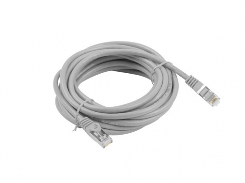 Lanberg - Patch cable - RJ-45 (M) to RJ-45 (M) - 10 m - (F/UTP) - CAT 6 - molded, snagless, stranded - grey, RAL 7035 1Gbit, Copper plated (CCA) 