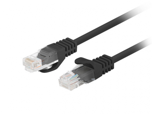 Lanberg - Patch cable - RJ-45 (M) to RJ-45 (M) - 7.5 m - U/UTP, Unshielded - CAT 6 - booted, snagless - black RAL9004 