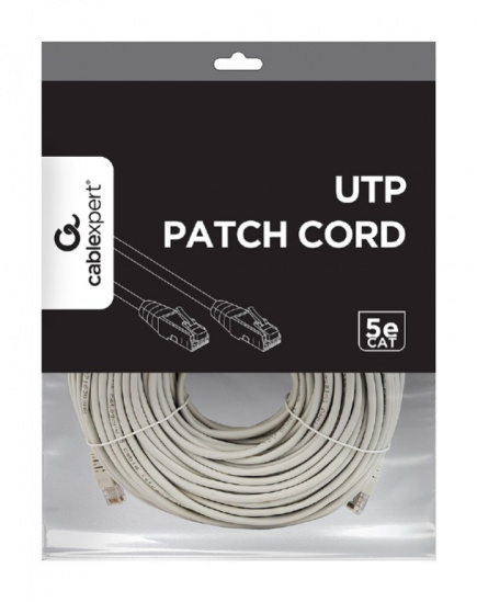 Gembird - Patch cable - RJ-45 (M) to RJ-45 (M) - 50 m - CAT 5e - molded - gray