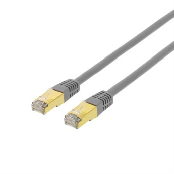 DELTACO S / FTP Cat7 patch cable, 0.5m, 600MHz, Delta-certified, LSZH, RJ45 connectors, gray