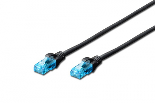 Digitus Patch cord U/UTP kat.5e PVC 0,5m black