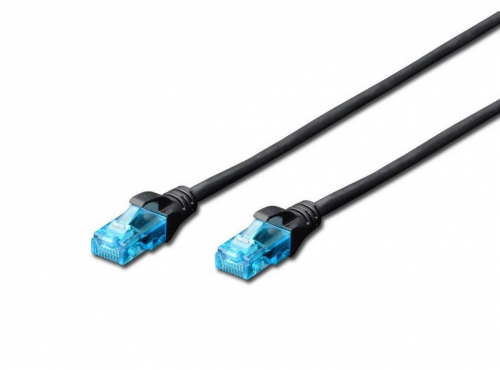 Digitus Patch cord U/UTP kat.5e PVC 1m black