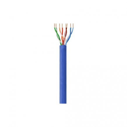 Techly Installation cable twisted pair UTP Cat6 4x2 wire CCA 305m blue