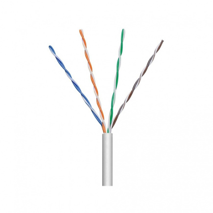 Techly Installation cable twisted pair U/UTP Cat5e 4x2 stranded 100% copper 305m gray