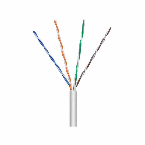 Techly Installation cable twisted pair U/UTP Cat5e 4x2 stranded 100% copper 305m gray