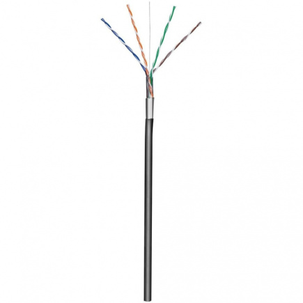 Techly Network bulk cable outdoor F/UTP Cat5e 4x2 305m black