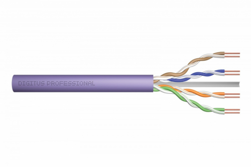 Digitus Tele-information, installation cable, U / UTP category 6, wire, copper, PVC, 305m, violet