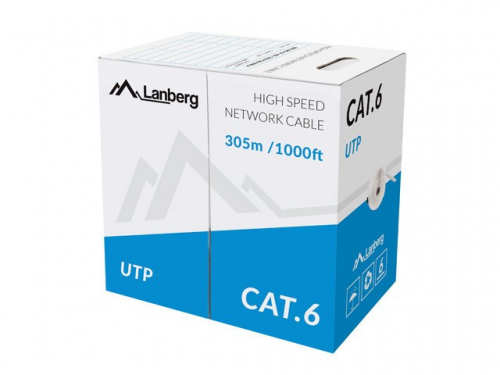 Lanberg Cable UTP Cat.6 CU 305 m wire grey