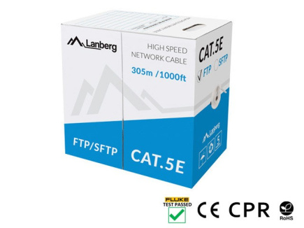 Lanberg Cable SFTP cat.5e 305m wire CU LCS5-11CU-0305-S grey