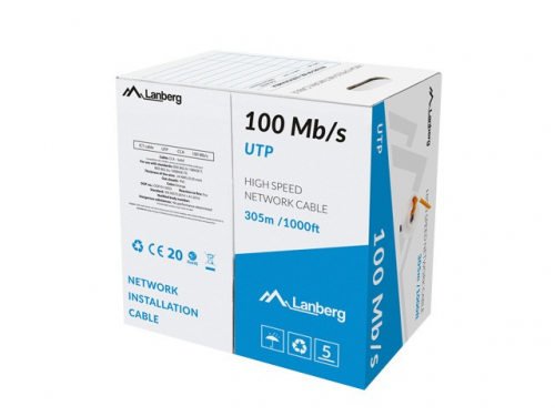 Lanberg Cable LAN UTP 100Mb/s 305m wire cca orange