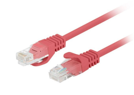 Lanberg Patchcord cat.5e UTP 3m red 10-pack fluke passed PCU5-20CC-030