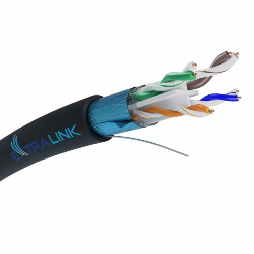 Extralink Network cable CAT6 FTP (F/UTP) V2 external twisted pair 50M
