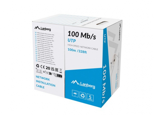 Lanberg Cable LAN UTP 100MB/S CCA wire 100M grey