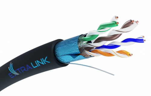 Extralink Cable CAT5E FTP(F/UTP) V2 external 100m
