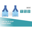 Digitus | Patch cord | CAT 5e U-UTP, PVC AWG 26/7, 1 m DK-1512-010/B