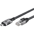 Goobay USB-A 3.1 to RJ45 Ethernet Cable, 1 m | 70696 | Black 70696