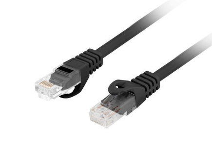 Lanberg Patchcord cat.6 UTP LSZH CU 0.5m black fluke passed