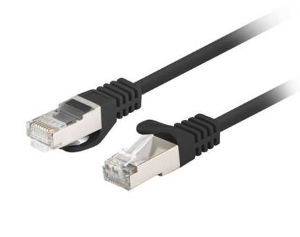 Lanberg Patchcord kat.6 FTP 0.5m czarny Fluke 10-pack