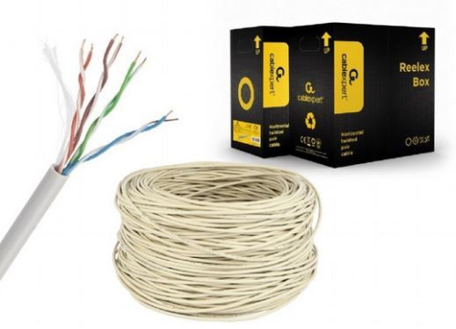 Gembird UTP solid gray cable, cat. 5E, AWG 24 CCA, 1000 ft