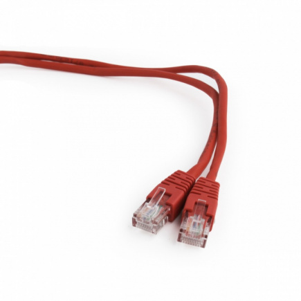 Gembird Red Patch cord cat. 5E molded strain relief 50u
