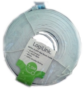LogiLink CAT5e U-UTP flat patch cable, 20m