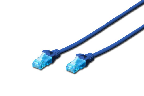Digitus Patch cord U/UTP kat.5e PVC 0,5m blue