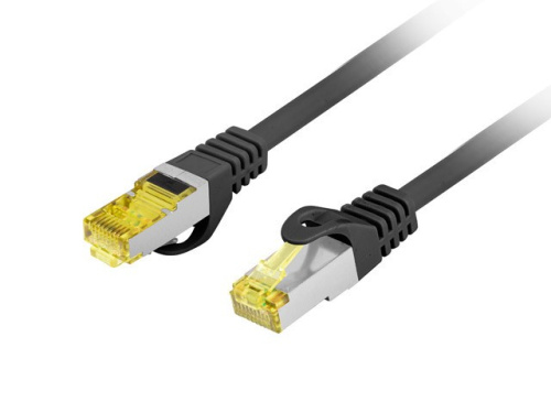 Lanberg Patchcord cat.6a S/FTP LSZH CU 0.25m fluke passed Black