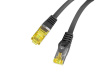 Lanberg Patchcord cat.6a S/FTP LSZH CU 0.5m fluke passed Black