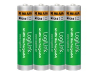 LOGILINK LR03RB4 LOGILINK - AAA Ni-MH rechargeable batteries, Micro, 1.2V, 4pcs