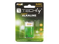 TECHLY 307032 Techly Alkaline battery 9V 6LR61 PP3 1 pcs