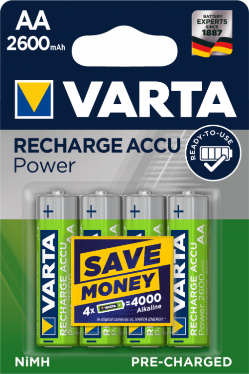 Varta aku AA HR6 2600mAh 4-pakk Ni-MH