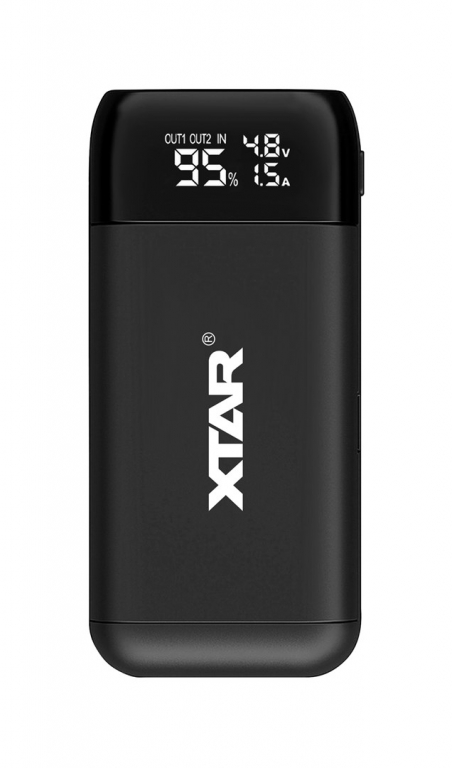 Charger / Power bank for 18650 XTAR PB2S batteries