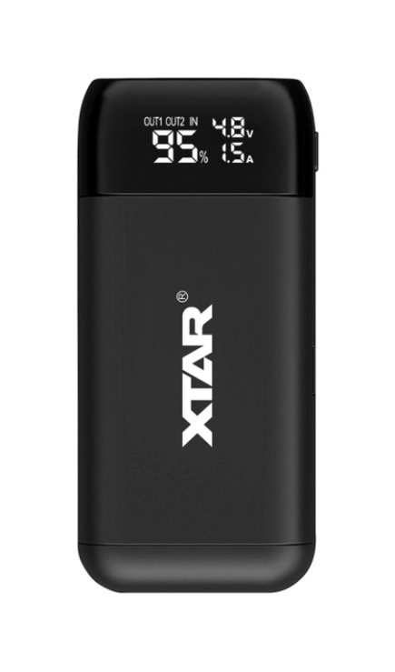 Charger / Power bank for 18650 XTAR PB2S batteries