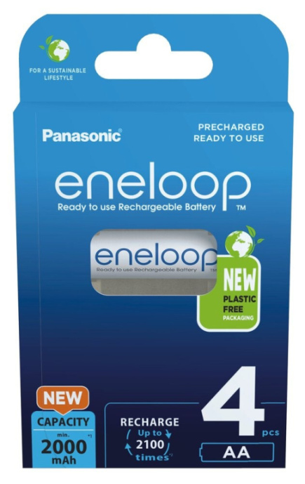 Rechargeable batteries PANASONIC ENELOOP AA 2000 mAh 4 szt (BK-3MCDE/4CP)