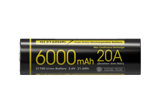 TERY RECH. LI-ION 3.6V/6000MAH NL2160HPI NITECORE