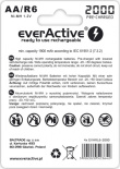 Rechargeable batteries everActive Ni-MH R6 AA 2000 mAh Silver Line