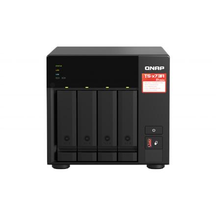 QNAP | 4-Bay QTS and QuTS hero NAS | TS-473A-8G | Up to 4 HDD/SSD Hot-Swap | AMD Ryzen | Ryzen V1500B Quad-Core | Processor frequency 2.2 GHz | 8 GB | DDR4