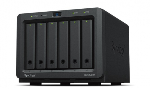 Synology DiskStation DS620SLIM NAS/storage server Desktop Intel® Celeron® J3355 2 GB DDR3L DiskStation Manager Black