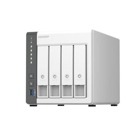 QNAP | 4 Bay ARM | TS-433-4G | Cortex-A55 | ARM 4-core | Processor frequency 2.0 GHz | 4 GB | On board (non-expandable)