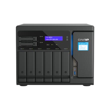 QNAP | 8-Bay desktop NAS | TS-855X-8G | Intel Atom | C5125 8-core | Processor frequency 2.8 GHz | 8 GB